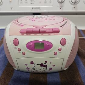 Hk2028b Hello Kitty Vintage 2007 Cd Player Am/fm Stereo Cassette Recorder Tested