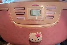 Hk23 Hello Kitty Rare Vintage Stereo Cd Amfm Radio Boombox Tested