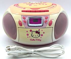 K2028a Hello Kitty 2011 Sanrio Am/fm Radio Cd Cassette Electric/battery Boombox #k2028a