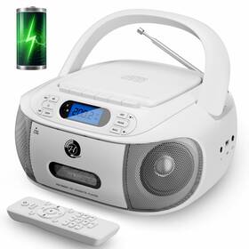 Hsbb01 Hernpark Cd Cassette Player Combo Rechargeable Boombox With Bluetooth 5.1
