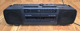 Trk-w360 Hitachi Trk-360 Vtg Radio Dual Cassette Retro Portable Stereo Boombox Eq Dub