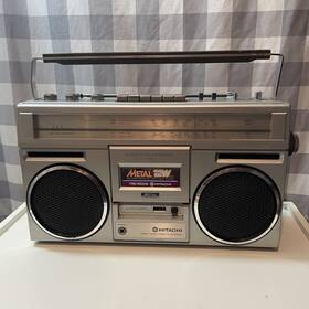 Trk-7600w Hitachi Vintage Boom Box Radio Cassette Player-parts