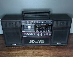 Trk-9230w Hitachi Rare Vintage Boombox Cassette Player Stereo 3d Super Woofer