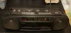 Trk-w240 Hitachi Vintage Radio Cassette Recorder Duel Twin Tape High Speed Dub