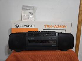 Trk-w360h Hitachi Trk-w36oh Vintage Am/fm Stereo Two Cassette Players Recorder Read
