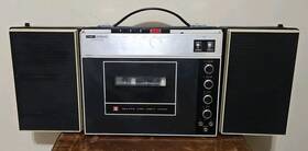 Trq-222 Hitachi Levelmatic Cassette Player Wft Detachable Speakers Early Boombox Read V1