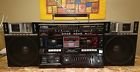 Hx-900 Helix Boombox Ghetto Blaster Dual Cassette Deck Portable Radio
