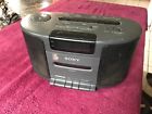 Icf-cs650 Sony Dream Machine Portable Cassette Player Radio Alarm Clock