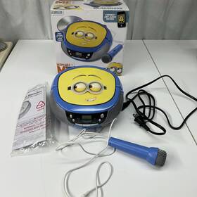 Ms430 Illumination Entertainment Minions Despicable Me Portable Cd Boombox Fm Radio With Microphone In Box