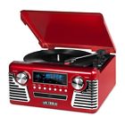 Inn-v50-200-red Innovative Technology Bluetooth Turntable With Stereo Cd Player 10816203015300