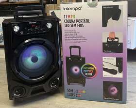 Ee2728mblkstkeu7 Intempo Ee2728 Portable Indoor/outdoor Trolley Bluetooth Speaker Led Color Chang