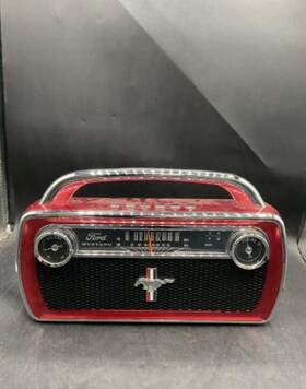 21dg1806107317108 Ion Ford Mustang Licensed Portable Radio Bluetooth Speaker Rare Red Car