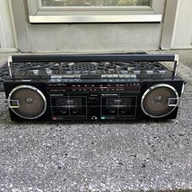 681-1990 J. C. Penney Jc Penny Am/fm Stereo Twin Cassette Portable Boombox Player Tested