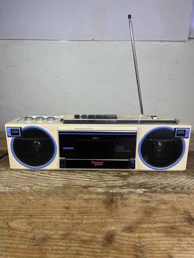 681-3007 J. C. Penney Vintage Boombox Cassette Deck Am/fm Radio Jc Penny Ghetto Blaster Works
