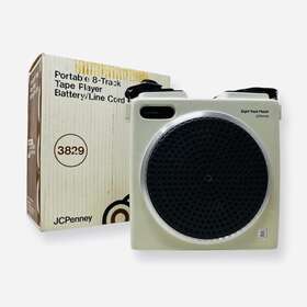 851-0810 Jc Penney Vintage Mcm White Jcpenny Portable 8-track Tape Player Model 3829 Penny