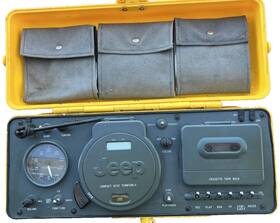 Wpss-1 Jeep Telemania Portable Stereo Cd Am Fm Cassette Boombox Water Resistant