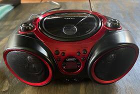Cd-490 Jensen 445039558598 Portable Stereo Cd Player With Am/fm Radio Boombox Red-blk