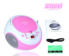 Jj-box89-pink-white Jaras Limited Edition Portable Pink Boombox Stereo Cd Player With