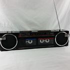 39616 Jsa Montgomery Ward Vintage Boombox Radio Double Cassette Player Recorder