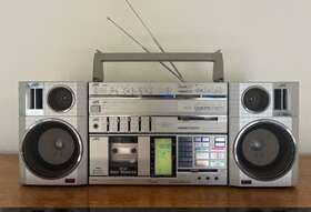 Pc-r55jw Jvc Vintage High Ceramic Boombox Model Stereo Beautiful Cond No Issues