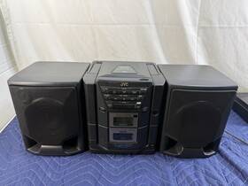 Pc-x102bk Jvc Cd Boombox Cassette Player Am/fm /tested Ghetto Blaster