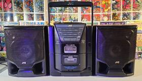 Pc-x202bk Jvc Boombox Pc-x202 Stereo System Disc Cd Player/cassette Detachable Speakers