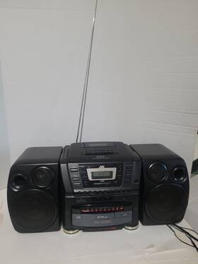 Pv-xc60 Jvc Am/fm Stereo System Boombox 10 Disc Cd Changer And Cassette Player