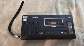 R-20j Jvc Mini Am/fm Radio Cassette Recorder Black Built-in Microphone