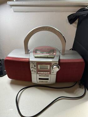 Rc-bz5 Jvc Rd Red Portable Boombox Cd Player Am/fm Radio Sound System 2000