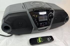 Rc-qn1bk Jvc Rc-qn1 Boombox Am/fm Cd Cassette Tape Tested - Power Cord And Remote Incl