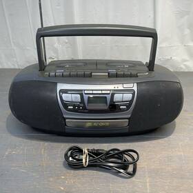 Rc-qw35bk Jvc Vintage Portable System Dual Cassette And Cd Player Tested Works
