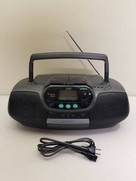 Rc-qw500bk Jvc Vtg. 90s Boombox Model Am/fm Cd Dual Cassette With Ac Cord - Works