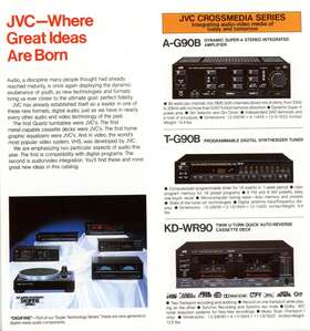 Rc-w3w Jvc Vintage Receiver Amp Turntable Graphic Equalizers Brochure Catalog 1980s