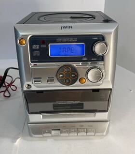 Jxc424 Jwin Blk Portable Cd Player Radio Dvd300 Compact Stereo Jx- Cd/cassette Works Great