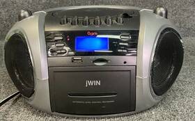 Jxcd573dblk Jwin Portable Am/fm Stereo Radio Cassette Recorder Boombox