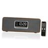 Kd-b01 Boombox Clock Cd Player Wooden Desktop Speakers Stereo System For