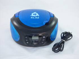 Klim 701152101757 Boombox Portable Audio System Fm Radio Cd Player Bluetooth Mp3 Usb Blue