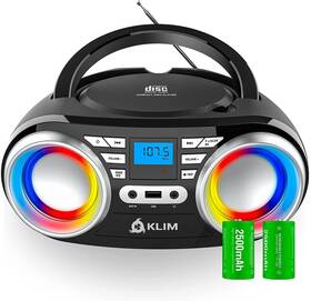 Klim 701152101788 Cd Boombox B3 Portable Audio System Fm Radio Mp3 Bluetooth Aux Usb