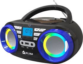 Klim 701152103652 Cd Boombox B3 Portable Audio System Fm Mp3 Bluetooth Aux Usb Blue