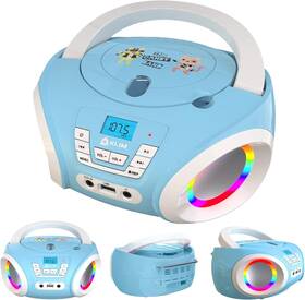 B0cdnqnftn Klim Candy Kids Boombox Cd Player Portable Stereo For Children Fm Radio Blue