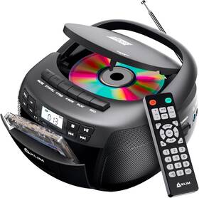 B0ff2dwh39 Klim Cd Cassette Tape Player Stereo Boombox Am/fm Desktop Radio Bluetooth