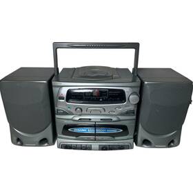 Hg835 Koss Stereo Radio Double Cassette Cd Boom Box - Untested / As Is
