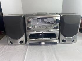 Hg835b Koss Radio Cassette Boom Box Cd Player Am Fm Corded Batteries Boost Dual Speaker