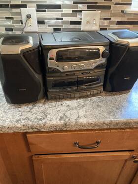 Hg857a Koss Boombox Stereo System Cd Dual Cassette Deck Am/fm Radio