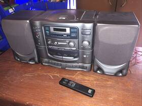 Hg912 Koss Boombox Stereo System Speakers Remote Control Tested Read