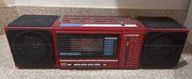 Trc-926 Lasonic Vintage Ghetto Boombox Radio Rare Red Color Parts/ Repair Broke