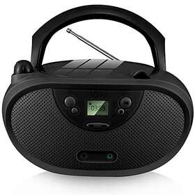 Gc-04k Leaderwave Gc04 Portable Cd Player Boombox With Am Fm Stereo Radio Kids Black