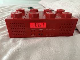 Lsb019 Lego Red Brick Boombox Stereo Cd Player Am/fm Radio Aux Headphone Jack Inch Working