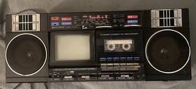 Tv-36 Lennox Rare 1986 Sound Crt Boombox Tv Cassette Radio Works Readdescription