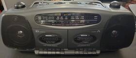 Ct-759c Lenoxx Electronics Sound Boom Box Double Cassette Deck Boombox Am/fm Radio Tuner
